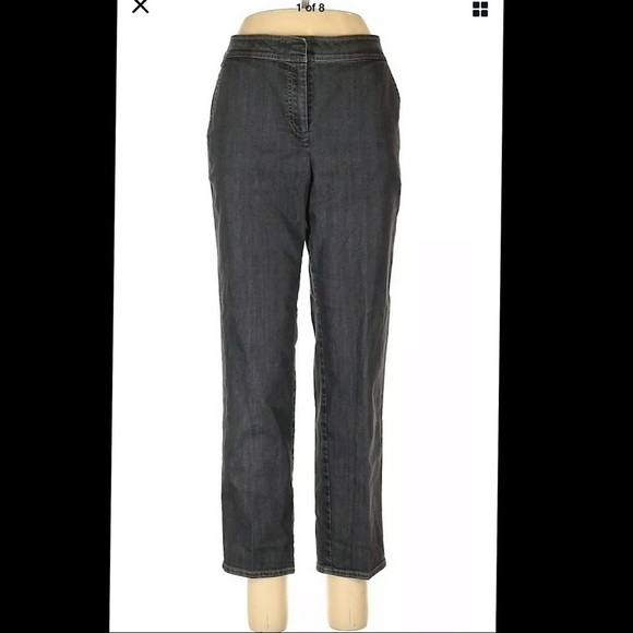 St. John Black Denim Jeans Size 8 - Picture 1 of 8